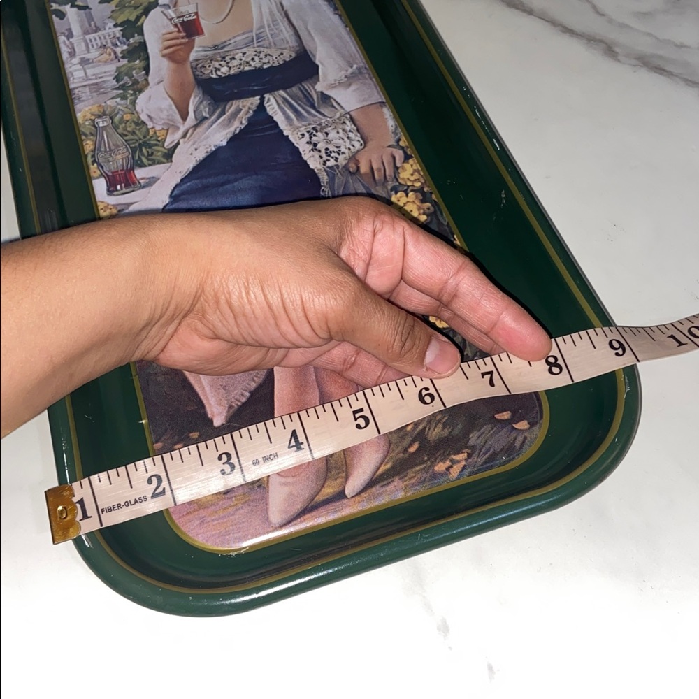 1983 Coca-Cola Dark Green and Gold Antique Style Serving Tray - Picture 16 of 17